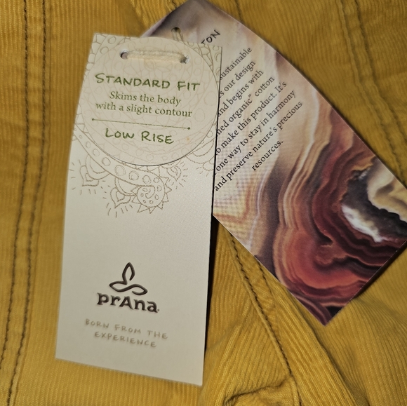 prAna Suki Corduroy Mustard Gold Shorts Low Rise Bottoms Fall Women's Sz 6 NWT - Picture 8 of 13